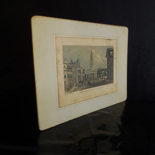 Drawing Shepberd Engraving Bond Print St.Martin ’S Church Vintage UK N2888