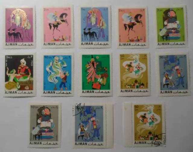 Lot of 5 Japanese stamps, Nippon, women, art forms