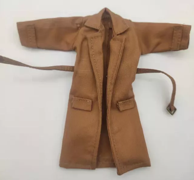 Brown 1/12 Scale Clothes Male Coat Model with Iron Wire for 6" Body Figure Doll