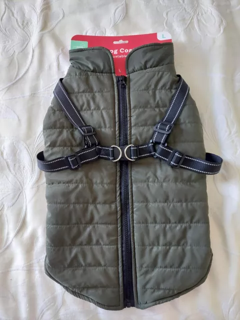 Pets At Home Dog Coat With Adjustable Harness Size L