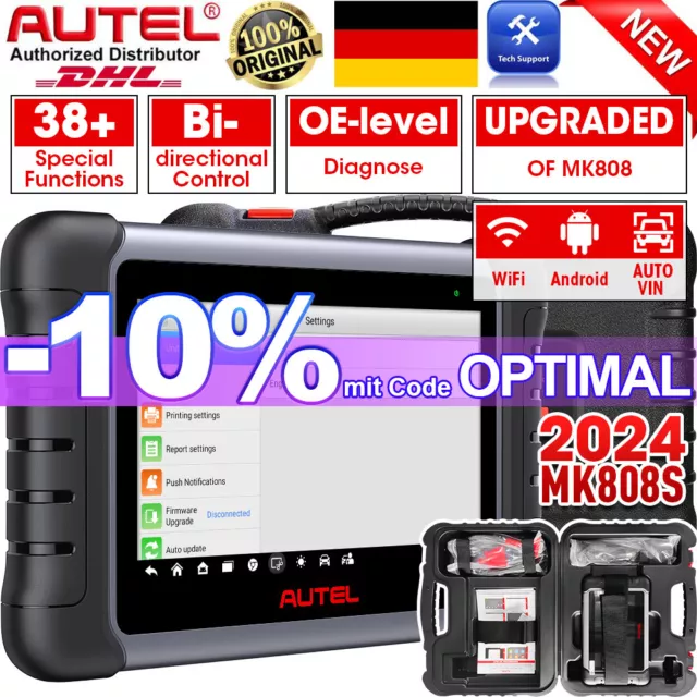 2024 Autel MaxiCOM MK808S MK808 MX808S KFZ OBD2 Diagnosegerät ALLE SYSTEME TPMS