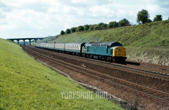 35mm Railway Slide | Class 40  | Huntingdon | c1980 + copyright