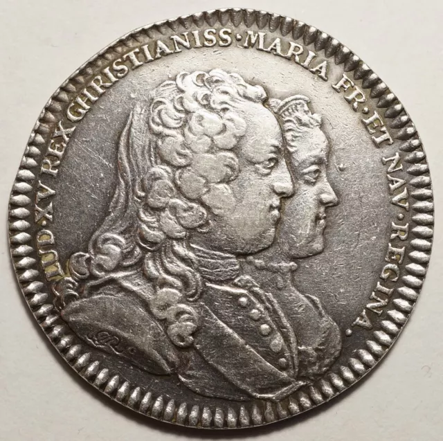 Louis Xv : Jeton Argent Des Etats Du Languedoc Pour La Naissance Du Dauphin 1730