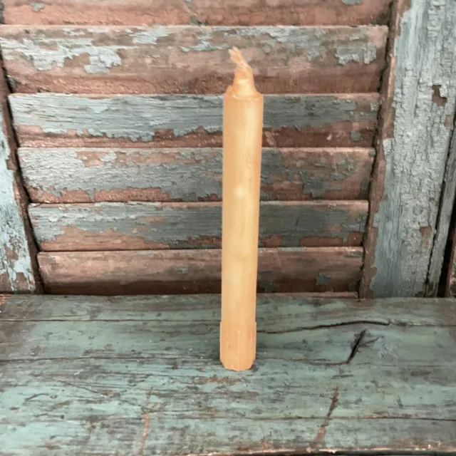 Rare 1800'S Antique Primitive Early Ny Shaker Made Tallow Beeswax Candle Aafa 2