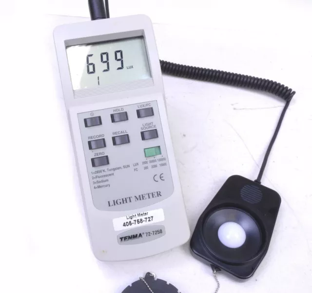 Tenma 72-7250 Licht / Lux Meter W / Sonde 405-758-727