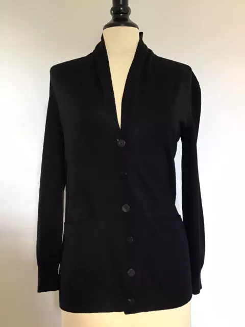 Hermès Paris Gilet Femme Taille 40 En 100% Laine Noire Design Jean-Paul Gaultier