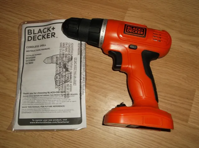 BLACK & DECKER GCO1200 12V Cordless Drill/Driver With Charger Port - Bare  Tool $16.95 - PicClick