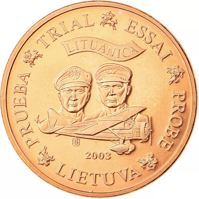 [#735242] Lithuania, Fantasy euro patterns, 5 Euro Cent, 2003, UNZ, Kupfer