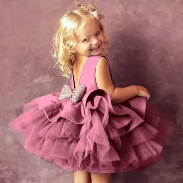 Vestidos Para Niña De Fiesta Princesa Prom Bautismo Bodas Cumpleaños Cumpleañera