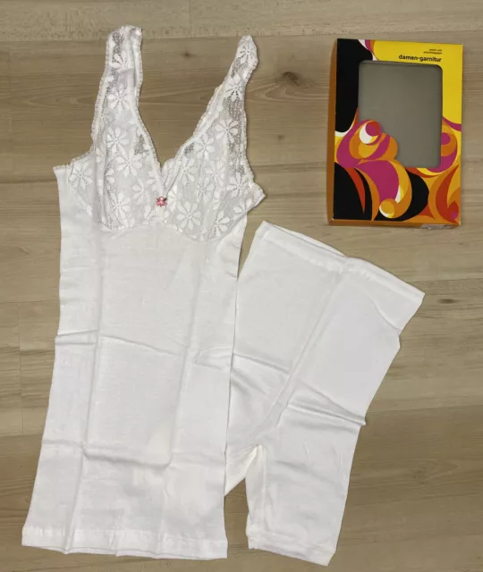 ✅ Set donna vintage coppe canottiera page puff 46 48 mutandine retrò