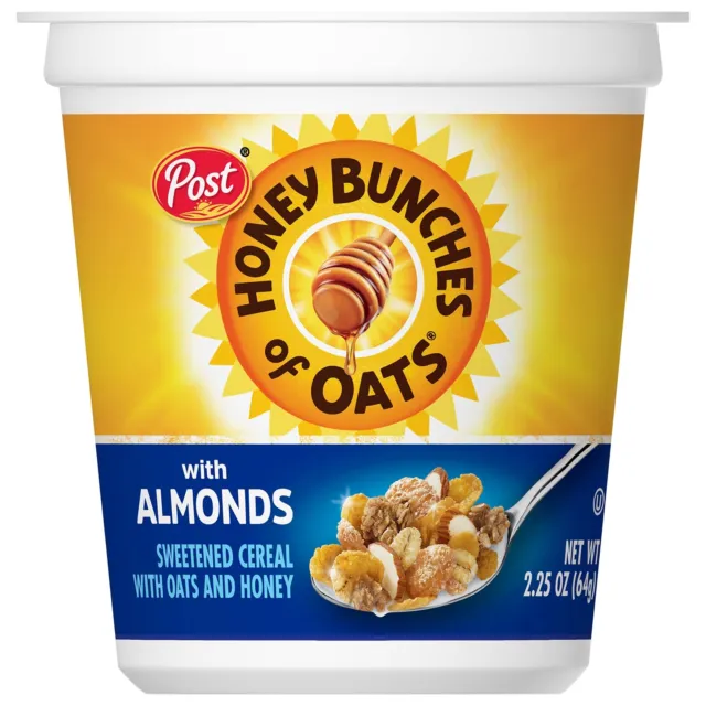 HONEY BUNCHES OF Oats with Almonds Breakfast Cereal Honey Cereal with ...