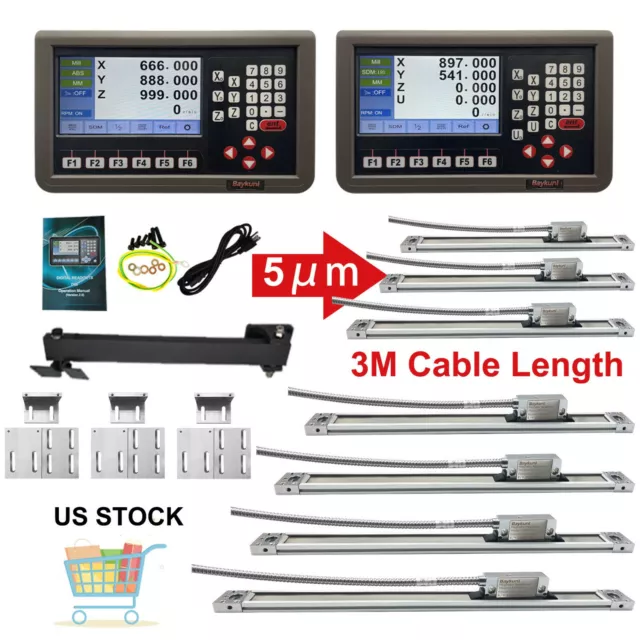 Magnetic Scale Encoder 5"-40" 5um Digital Readout Dro Mill Bench CNC Lathe Machi