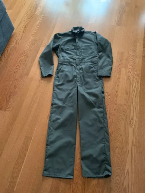 NEW NWOT Mens Big Mac Green Cotton Poly Mechanic Coveralls Size 36 R