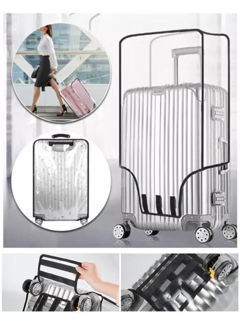 PVC Transparent Travel Luggage Protector Suitcase Dust Cover 18"/20"/24"/28"/3 `