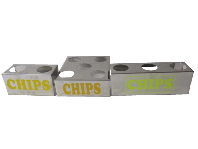Stainless Steel Chip Cone Holder / Counter Top Stand 2, 3 or 5 holes