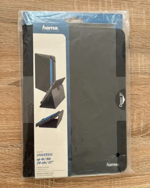 hama Tablet Case Portfolio Schutzhülle Universal bis 28cm / 11" Schwarz 