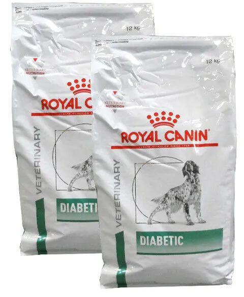2x12kg Royal Canin Alimento para Perros Diabéticos Dieta Veterinaria