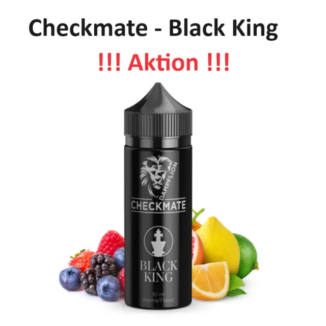Checkmate -Black King 10ml Aroma E-Zigarette  E-Liquid Dampflion Aroma