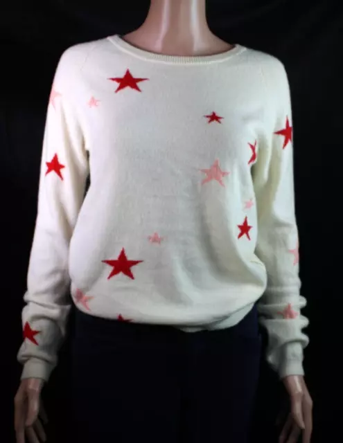 Chinti & Parker Cashmere Sweater Womens XS Star Knit Pullover