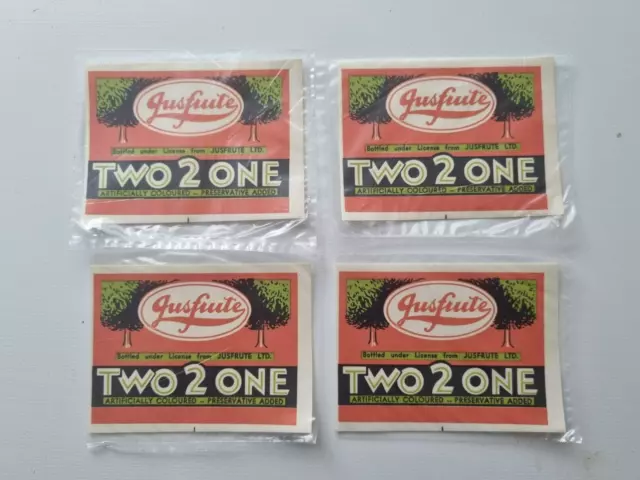 Jusfrute Two 2 One Drink Label lot