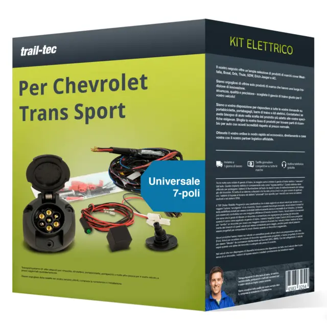 7 poli universale kit elettrico per CHEVROLET Trans Sport, trail-tec Nuovo