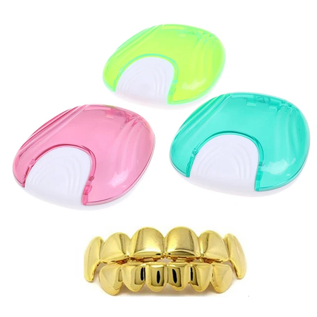 1Pcs Dental False Teeth Cleaning Box Denture Bath Container Retainer Holder C Wa