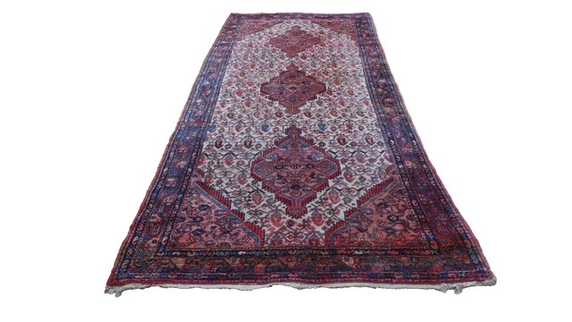 Antique PERSAIN Hall Runner CARPET RUG HAND MADE Oriental Vintage 10ft 1 x 4ft 4