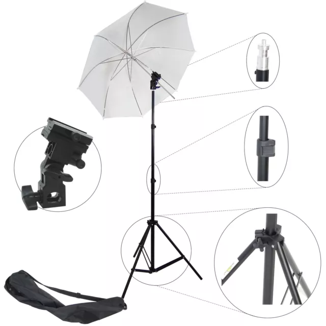 Kit Éclairage DynaSun W968 Trépied Douille Parapluie Sac x Flash Cobra Esclave