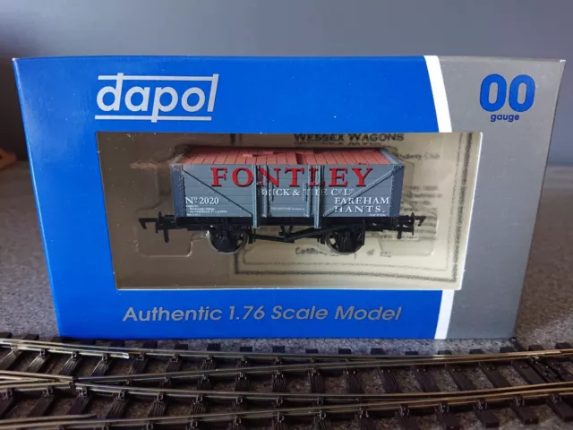 Dapol OO Gauge 5-Plank Wagon FONTLEY BRICK & TILE Co Ltd FAREHAM HANTS. No.2020