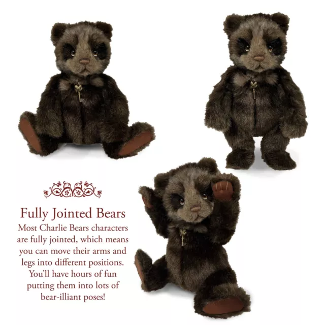 Charlie Bears 2023 Destiny Collectable Teddy Bear Purple Plush Toy 3