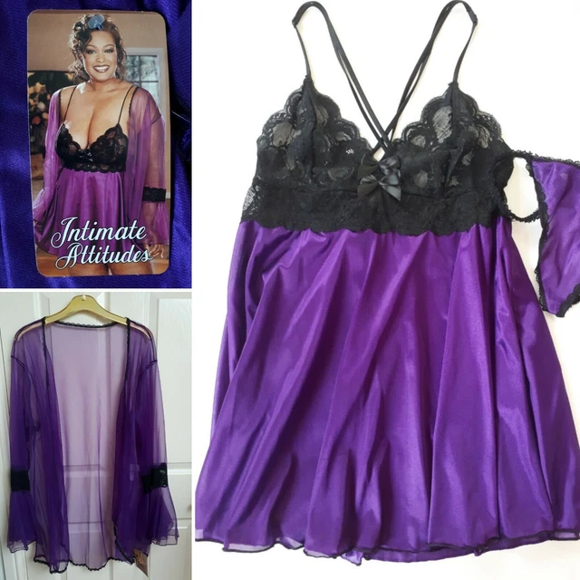 SHIRLEY OF HOLLYWOOD Purple Babydoll Size 18 Women's Designer