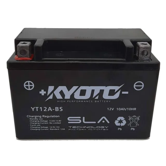 KYOTO Batterie YT12A-BS (YTX12A-BS) SLA (befüllt,ready to use) 12V/10Ah