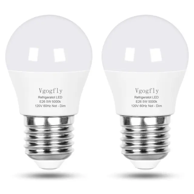 Vgogfly LED Refrigerator Light Bulb 40W Equivalent 120V A15 Fridge Waterproof...