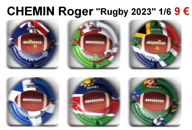 NEWS   CAPSULES DE CHAMPAGNE Roger Chemin Coupe Du Monde Rugby 2023 1/6 Sur 24