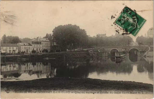 CPA Bords de marne - JOINVILLE-le-PONT - QUEI DU BARRAGE ET ENTREE (145597)