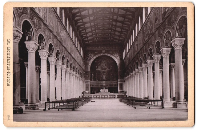 Fotografie Ferd. Finsterlin, München, Ansicht München, Inneres der St. Bonifazi