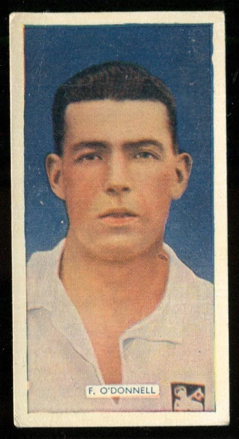 Tobacco Card,Carreras,POPULAR FOOTBALLERS,1936,F O'Donnell,Preston North End,#24