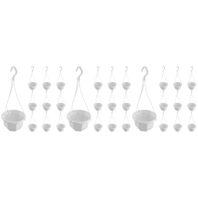 30 sets suspendus Pottes suspendues paniers de fleurs artificielles Pots