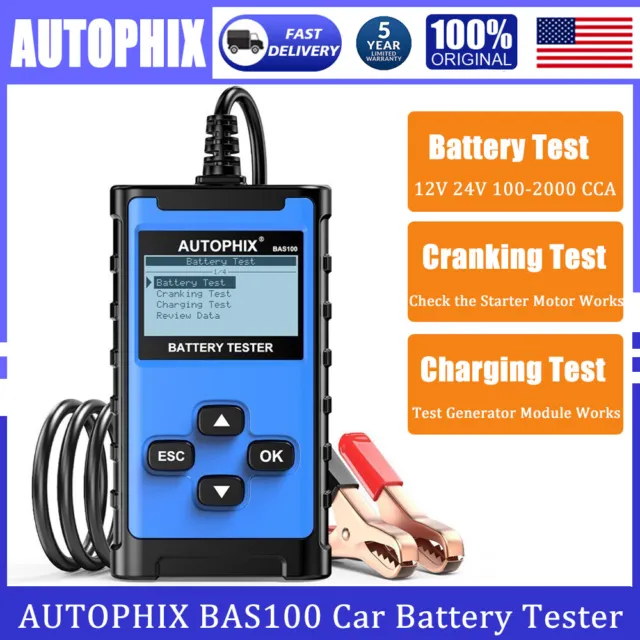 Autophix Car Battery Tester Quick Charging Circut Check load Charger Analyzer