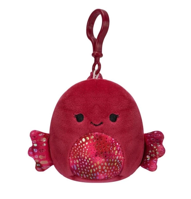 SQUISHMALLOWS 3.5 INCH Clip-on Plush Barella the Raspberry Betta Fish ...