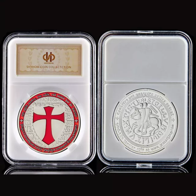 Masonic Exchange Red Knights Templar Crusaders Souvenir Commemorative Coin
