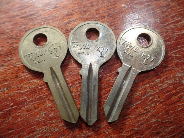 3pcs Taylor K77L Blank Keys Kawasaki ( Curtis KA1 ) NOS