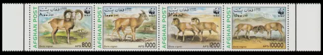 Afghanistan WWF Striscia Uriale del 4v 1998 nuovo di zecca mi #1819-1822 cv €5,50