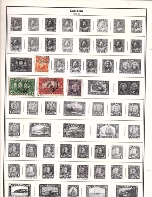 Canada stamps album  page Canada  mh used  stamps (bb2 2