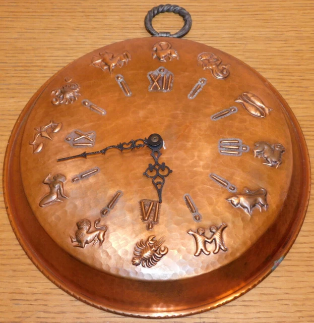 Horloge - sur poêle décorative en - Cuivre