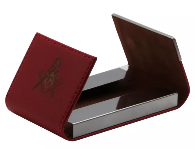 Freemason Personalised Card Case Custom Engraved Business ID Member Pass Holder
