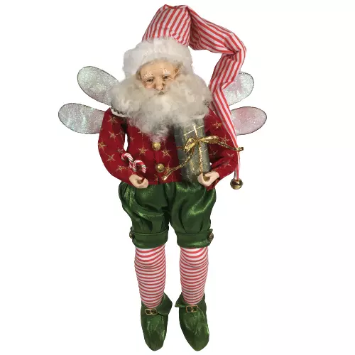 MARK ROBERTS CHRISTMAS Santa Fairy Elf Pointy Shoes Present Candy 21