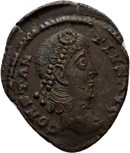 Rom Constantius Bronze Antiochia RIC 45  Follis  17 mm/ 1,3 g  Original  #SEX189
