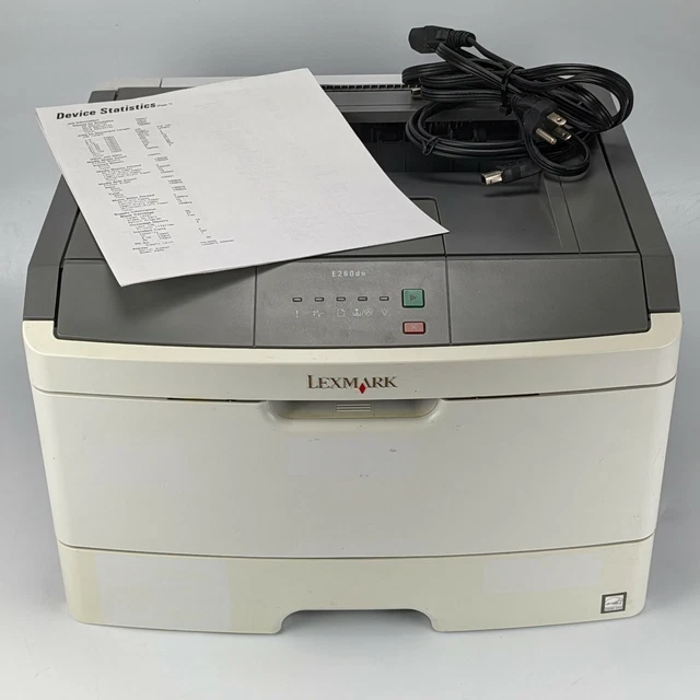 Lexmark E260DN Monochrome Printer w/ Power USB Cords - PRINT LINES 439K Count