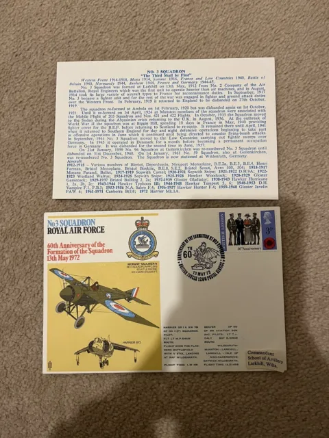 No 3 squadron Royal Air Force - 60th anniversary - flown covers 1972